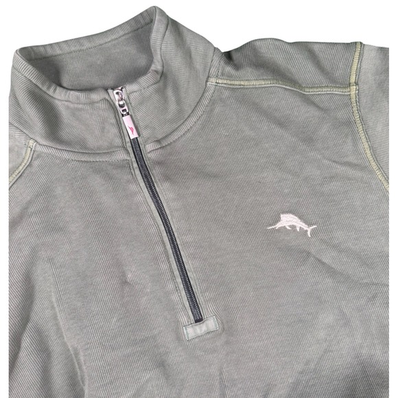 Tommy Bahama Relax 1/4 Zip Pullover Green Mens Small - Picture 1 of 6